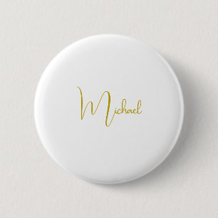 Gold Color Elegant Stylish Trendy Unique Script Button