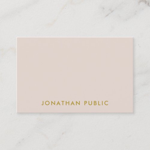 Gold Color Font Elegant Professional Template Business Card