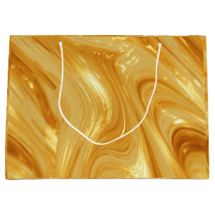 Gold-color, gold-shimmer,  large gift bag