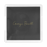 Gold Color Grey Classical Personal Customize Chic Acrylic Tray