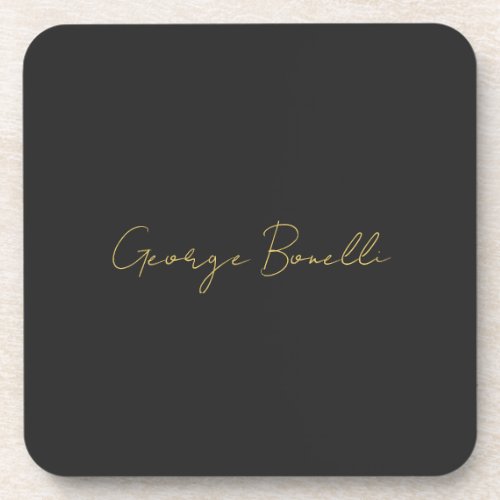 Gold Color Grey Classical Personal Customize Chic Beverage Coaster