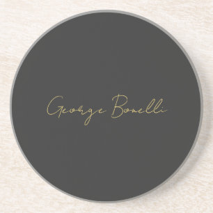 Gold Color Grey Classical Personal Customize Chic Coaster