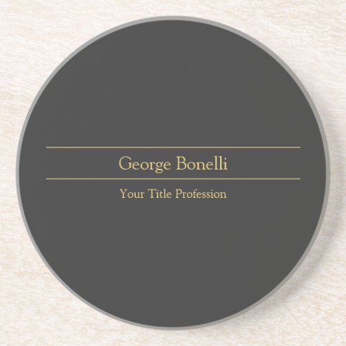 Gold Color Grey Classical Personal Customize Chic Coaster