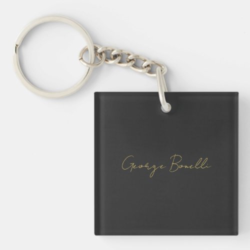Gold Color Grey Classical Personal Customize Chic Keychain