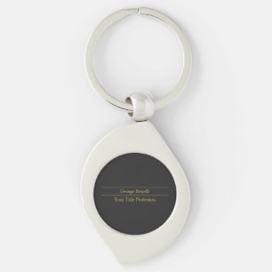 Gold Color Grey Classical Personal Customize Chic Keychain