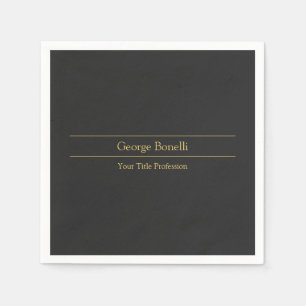 Gold Color Grey Classical Personal Customize Chic Napkins