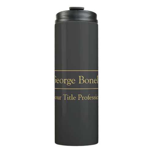 Gold Color Grey Classical Personal Customize Chic Thermal Tumbler