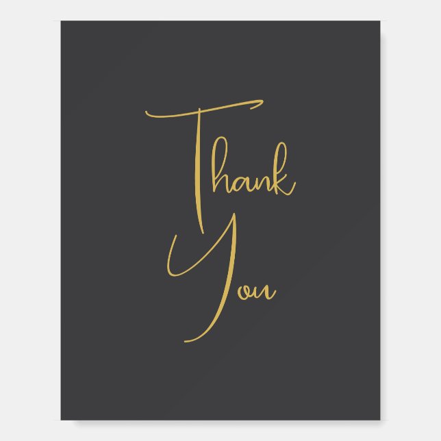 Gold Color Handwriting Professional Custom Foam Board (Front)