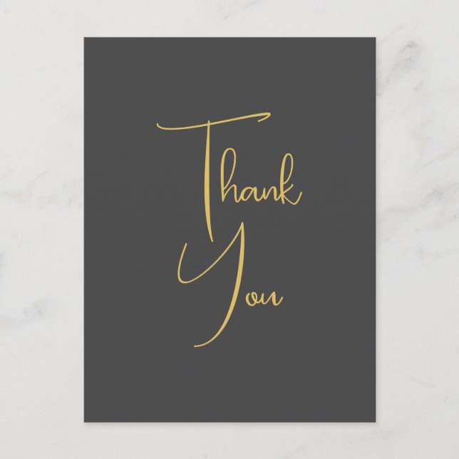 Gold Color Handwriting Professional Custom Postcard (Front)