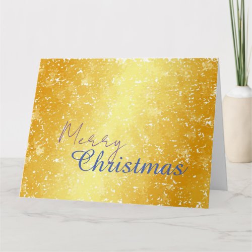 Gold Color Merry Christmas Family Message New Year Card