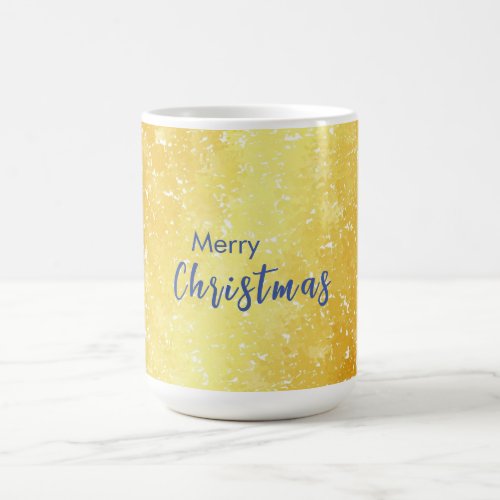 Gold Color Merry Christmas Family Message New Year Coffee Mug
