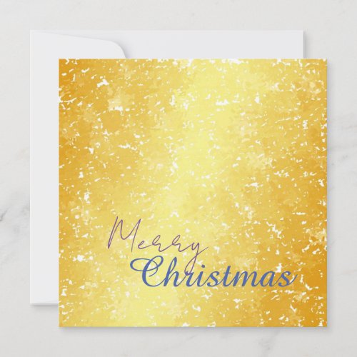 Gold Color Merry Christmas Family Message New Year Holiday Card