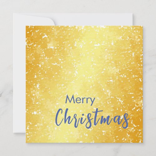 Gold Color Merry Christmas Family Message New Year Thank You Card