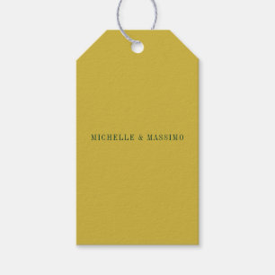 Gold Color Minimalist Plain Modern Gift Tags
