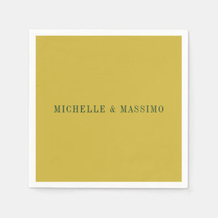 Gold Color Minimalist Plain Modern  Napkins