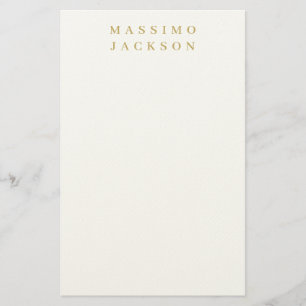 Gold Color Minimalist Professional Serif Font Stationery