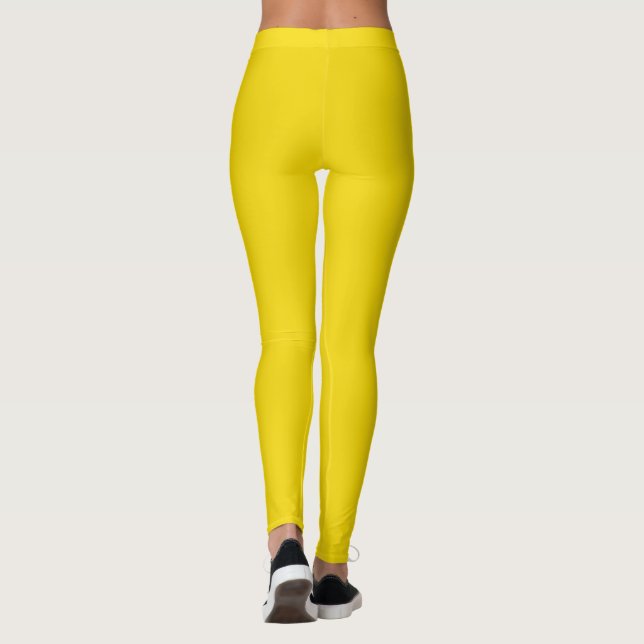 Gold Color Modern Elegant Glamorous Popular Leggings (Back)
