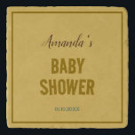 Gold Color Modern Minimalist Baby Shower Trivet<br><div class="desc">Do you think it is difficult to choose a design according to your own personality and tastes? Maybe this design makes your job easier. Look again,  this is definitely what you're looking for.</div>
