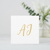 Gold Color Monogram Professional Classical Initial (Standing Front)