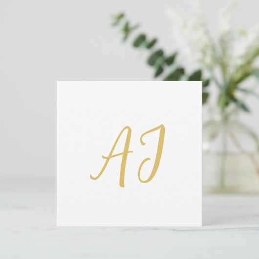 Gold Color Monogram Professional Classical Initial (Standing Front)