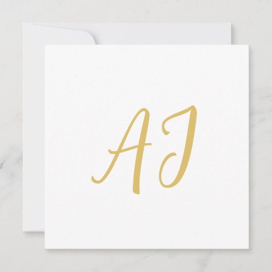 Gold Color Monogram Professional Classical Initial (Front)