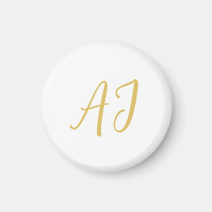 Gold Color Monogram Professional Classical Initial Magnet