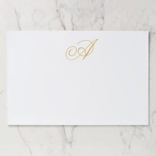 Gold Color Monogram Professional Classical Initial Paper Pad