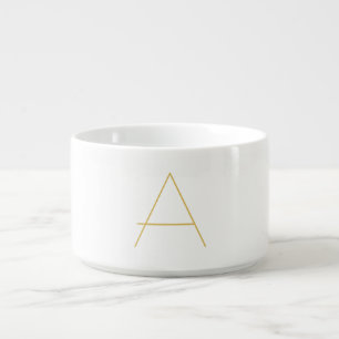 Gold Color Monogram Professional Custom Bowl