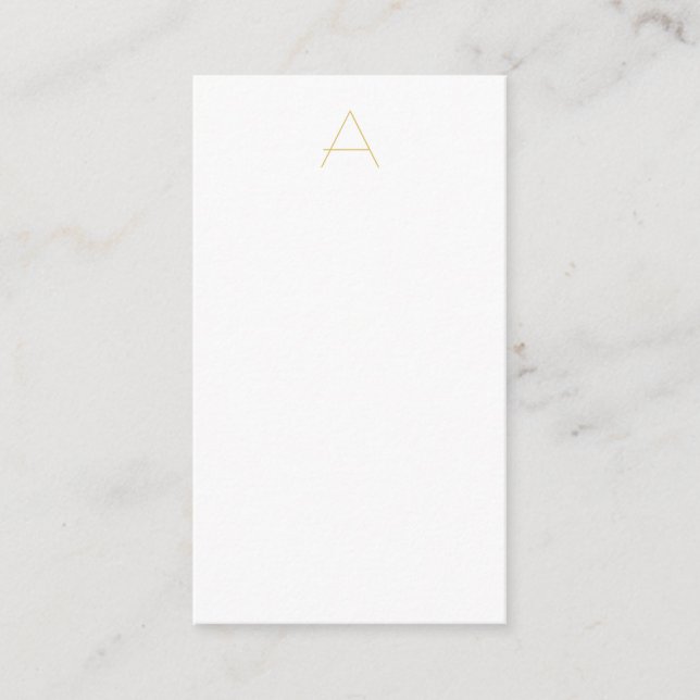 Gold Color Monogram Professional Custom Enclosure Card (Front)