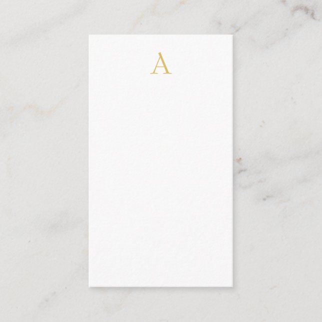 Gold Color Monogram Professional Custom Enclosure Card (Front)
