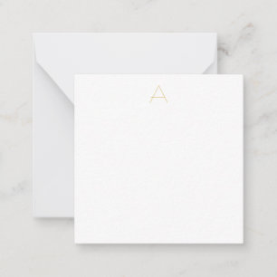 Gold Color Monogram Professional Custom Note Card
