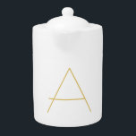 Gold Color Monogram Professional Custom Teapot<br><div class="desc">This template can be customized to meet all professional occupations.</div>