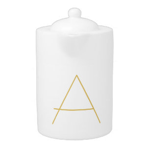 Gold Color Monogram Professional Custom Teapot