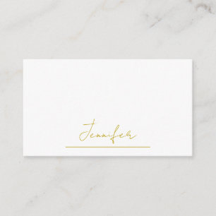 Gold color name professional minimalist modern enclosure card