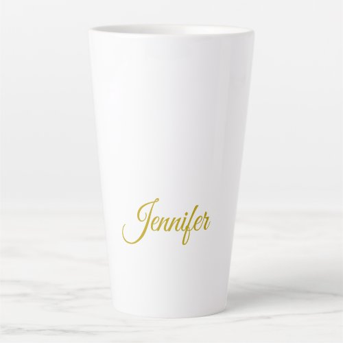 Gold color name professional minimalist modern   latte mug