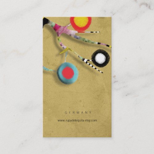 GOLD COLOR PAPER distressed handmade business card