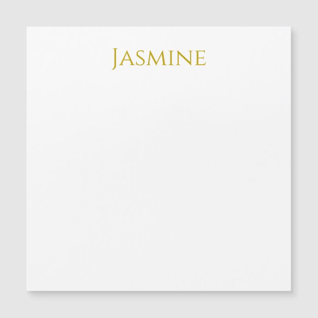 Gold Color Plain Minimalist Magnetic Card (Front)