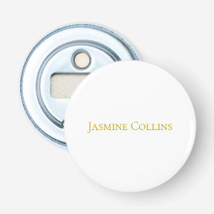Gold Color Plain Minimalist Professional Name Bottle Opener