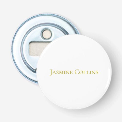 Gold Color Plain Minimalist Professional Name Bottle Opener