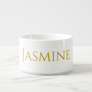 Gold Color Plain Minimalist Professional Name Bowl