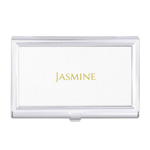 Gold Color Plain Minimalist Professional Name Business Card Case