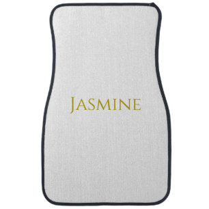 Gold Color Plain Minimalist Professional Name Car Floor Mat
