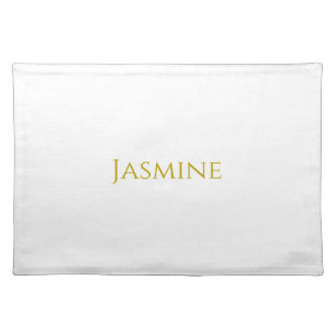 Gold Color Plain Minimalist Professional Name Cloth Placemat