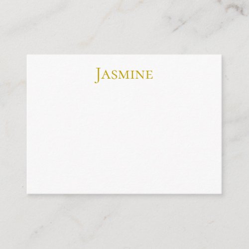 Gold Color Plain Minimalist Professional Name Enclosure Card