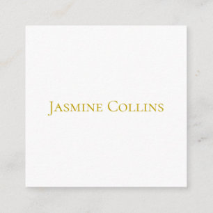 Gold Color Plain Minimalist Professional Name Enclosure Card