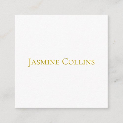 Gold Color Plain Minimalist Professional Name Enclosure Card