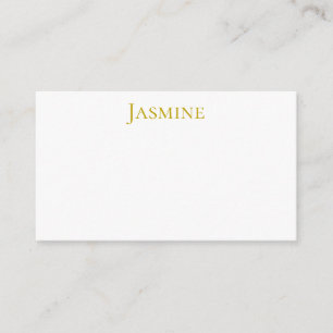 Gold Color Plain Minimalist Professional Name Enclosure Card