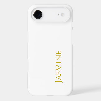 Gold Color Plain Minimalist Professional Name iPhone 17 Air Case
