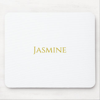 Gold Color Plain Minimalist Professional Name Mouse Pad