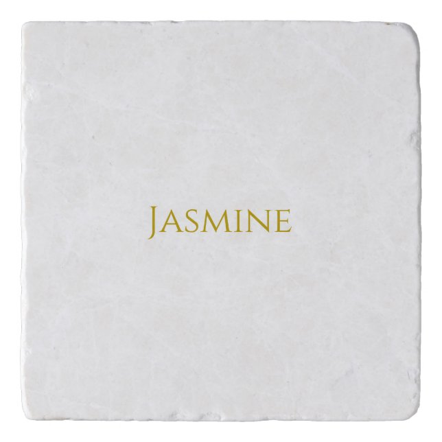 Gold Color Plain Minimalist Professional Name  Trivet (Front)